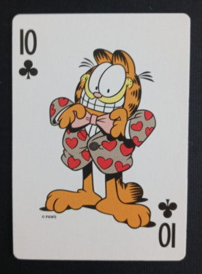 Hoyle Garfield Playing Card 10 Clubs