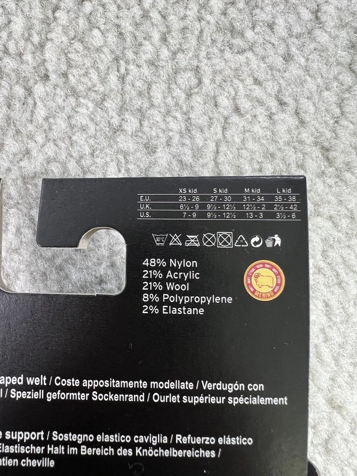 Salomon Snow Ski X-Max Jr Calcetines Mezcla Lana Cojín Niños Talla Grande 3.5-6 Nuevo Foto 4 de 4