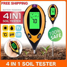 LCD Digital PH Soil Tester Water Moisture Temperature Sunlight Test Meter Plant
