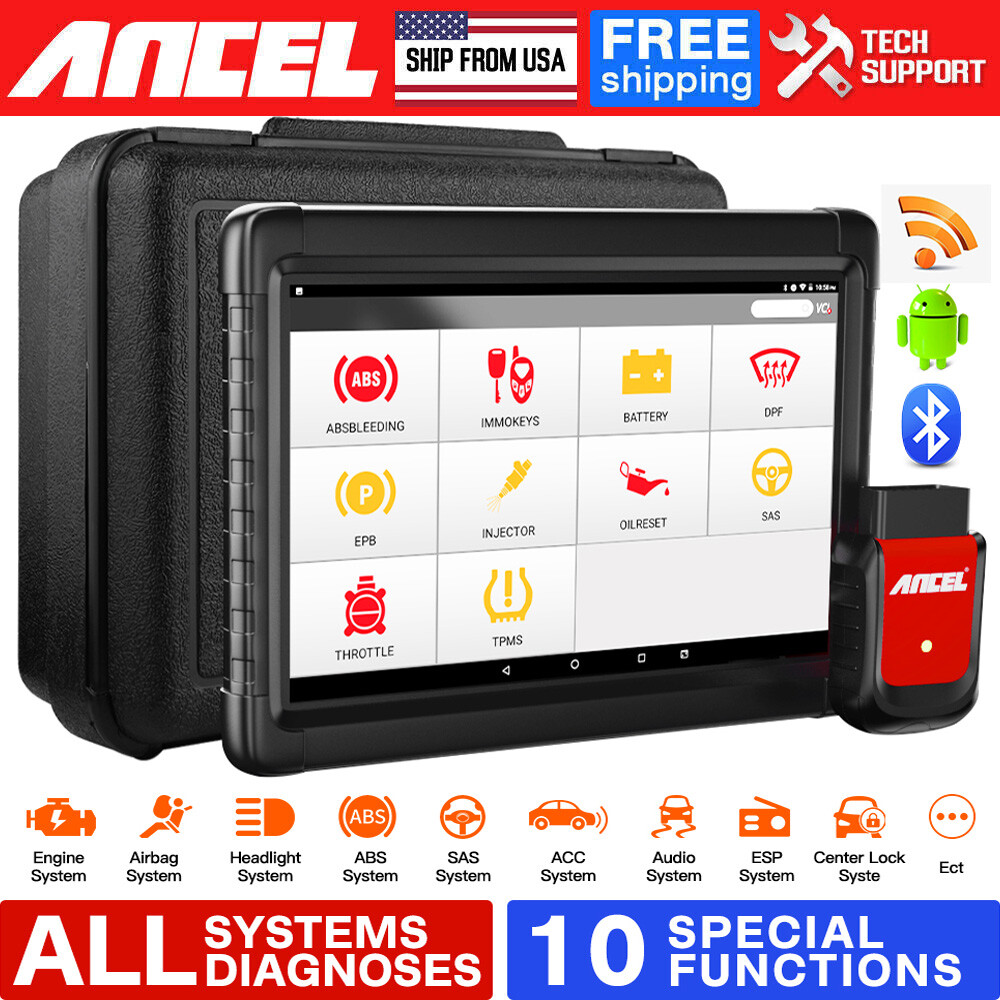 Ancel X6 All-Systems OBD2 Scanner - Bidirectional Diagnostic Tool With 10.1" Touchscreen & WiFi
