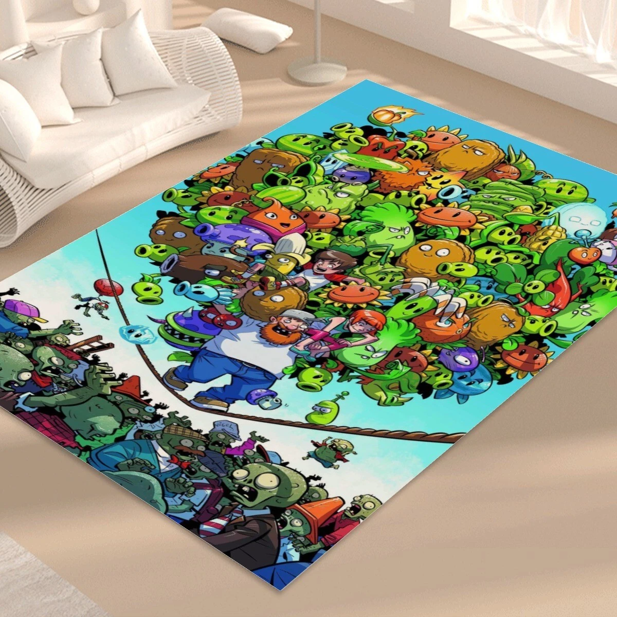 Plants vs. Zombies Foldable Rectangular Floor Mat Rug