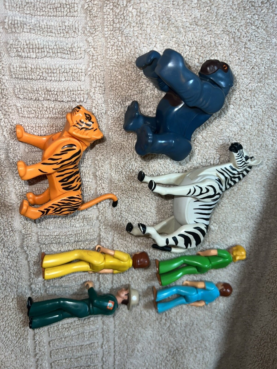 Vintage 1975 Fisher-Price Adventure People Safari Lion Zebra