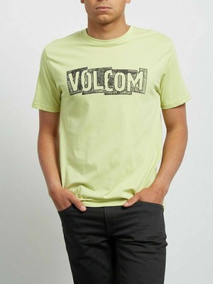 VOLCOM Edge BSC SS T-Shirt Shadow Lime Small NEU KOSTENLOSER VERSAND