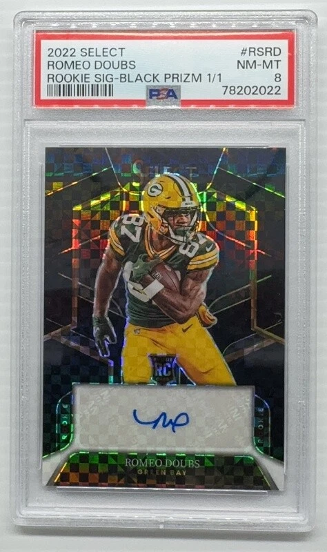 Romeo Doubs Panini Select Rookie Signatures #RSRD Black Prizm 1/1
