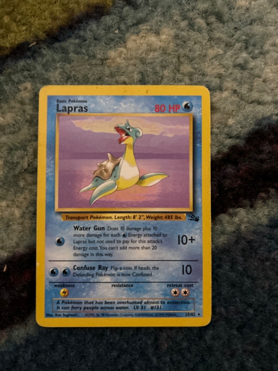 1995 lapras pokemon card value Lapras [1st Edition] #10 Prices | Pokemon Fossil