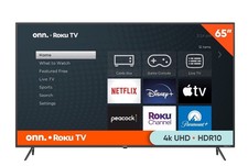 Onn. 65” 4k Uhd Led Roku Smart Tv - Hdr, Stunning Entertainment Hub