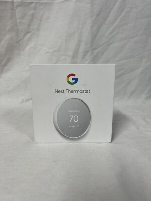 Preowned Google Nest Smart Thermostat Programmable Wi-Fi for Home (Snow)