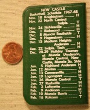 1967-8 New Castle Indiana High School basketball schedule booklet Kokomo Marion-
