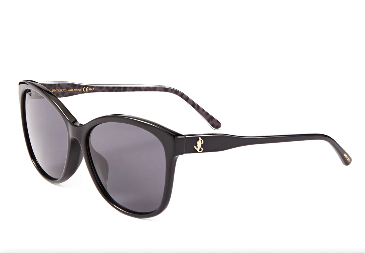 NWOT! Jimmy Choo women’s sunglasses. Black and leopard frames. Delphie | Black Butterfly Frame Sunglasses | Jimmy Choo main image 2