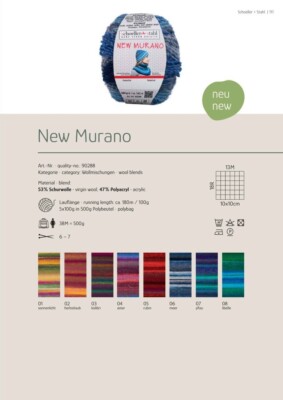 Schoeller + Stahl New Murano 100g Nd.6-7 ideal für Anfänger