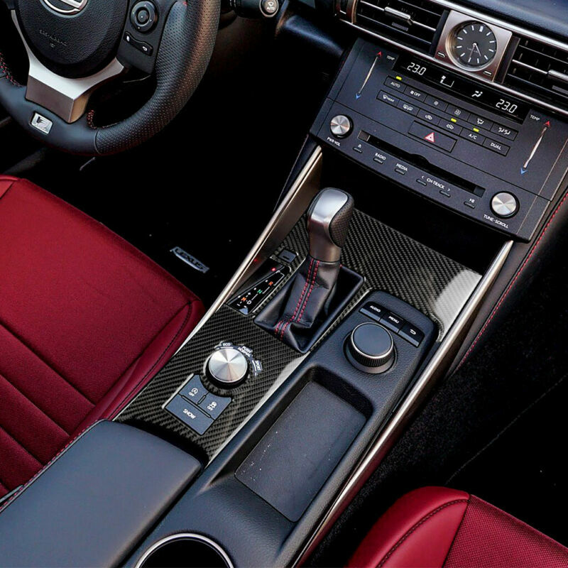 Carbon fiber Car Interior Gear Shift Frame Trim Cover For 2014+