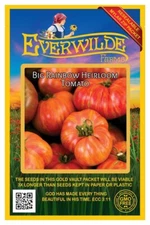 50 Big Rainbow Heirloom Tomato Seeds - Everwilde Farms Mylar Seed Packet