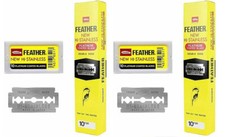 200 Feather Shaving Razor Blades Stainless Double Edge Original Made in Japan