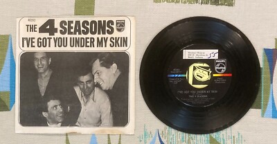 Franki Valli & The 4 Seasons 45 w PS I've Got you Under my Skin 1966 VG+/VG+