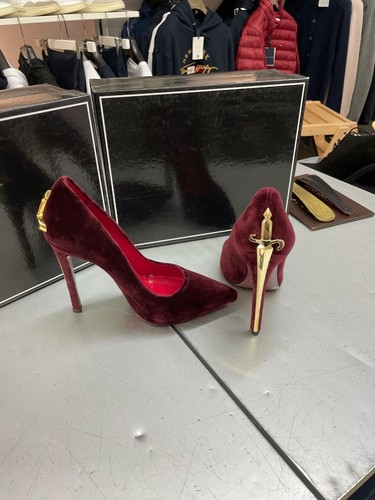 Decolletè Cesare Paciotti prima linea In velluto liscio Rubino con tacco  spada o | eBay