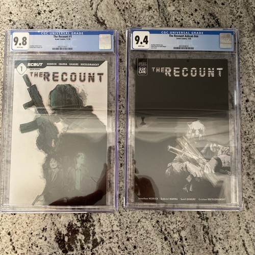 The Recount #1 CGC 9.8 + Ashcan CGC 9.4 Scout Comics 2020, First Print NM/MT