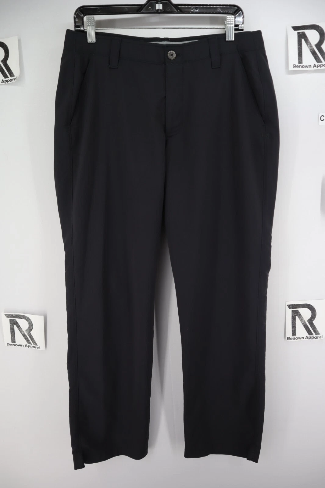 Under Armour Golf Chino Pants Size 34 X30 Black Performance Headgear Performance