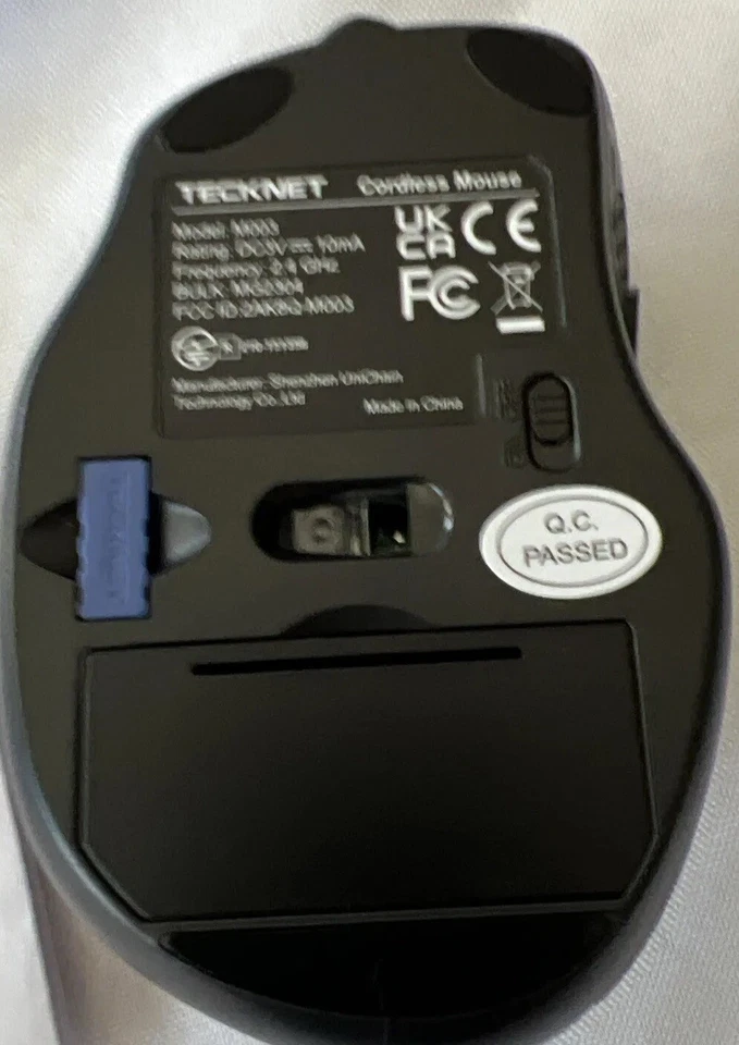 TECKNET CORDLESS OPTICAL WHEEL MOUSE M003 6-BUTTON - WITH RECEIVER Purple - Image 3 of 4