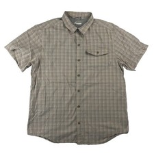 Columbia Omni-Wick Advanced Evap Multicolor Plaid Button Shirt Sz L Nylon Stretc