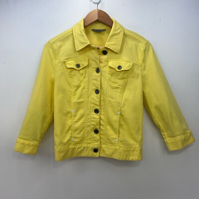 AX Armani Exchange gelbe Jeansjacke Damen UK Größe Medium