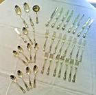 1,129.5 g Gorham Buttercup Sterling Silver 37 Pcs Flatware w Serving Spoons etc.