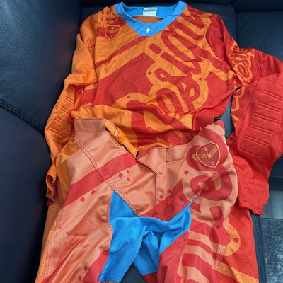 #ad Troy Lee Design Orange amp; Turquoise Pants And Jersey 36 Pants XL Jersey $105.00