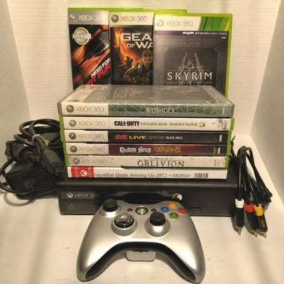 Microsoft Xbox 360 E Black Console Mega Bundle - 9 Games - BioShock COD MW3