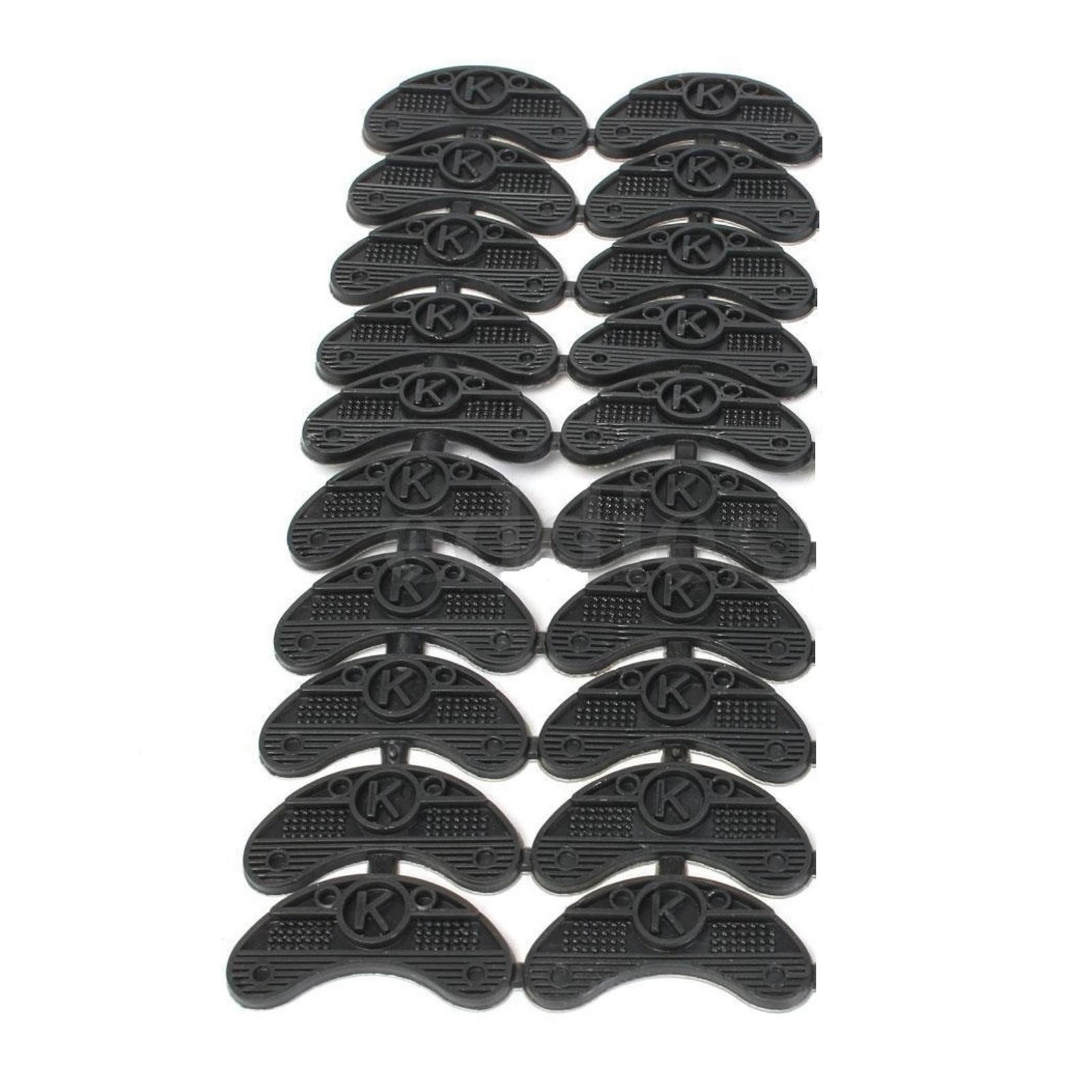 10 Pairs Black Rubber Sole Heel Savers Toe Plates Tap DIY Glue On Shoes Pad F