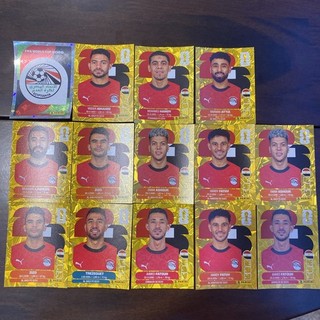 2026 Panini FIFA World Cup Egypt Gold Crumple Sticker Lot of 14
