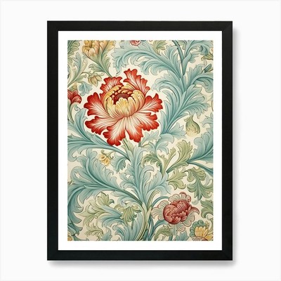 William Morris Tapete 48 Art Pri gerahmtes Wandbild Poster Leinwanddruck Bild