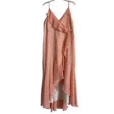 Express Babydoll Faux Wrap Dress Womens Size XL Lined Feminine Ruffle Fairy