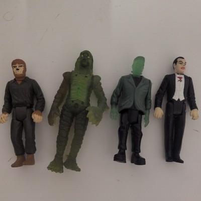 4 Burger King Toy 1997 Universal Monsters Dracula Wolfman Creature Frankenstein