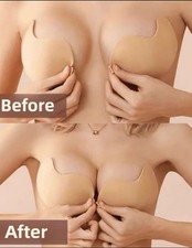 Women Invisible Push Up Bra Backless Strapless Bra Seamless Front Closure