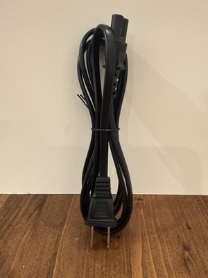 2 Prong TV Power Cable Cord for TCL Roku Smart LED LCD HD TV 24'' 32'' 