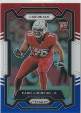 PARIS JOHNSON JR 2023 PANINI PRIZM RED, WHITE, & BLUE PRIZM RC #304 CARDINALS