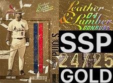 /25 Albert Pujols 2004 Donruss Gold Holofoil SSP Leather & Lumber 1st NL Pennant