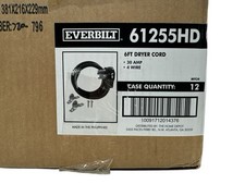 6 Ft 4 Prong 30 Amp Dryer Cord Range Cord 61255HD 12 Pack Everbilt New