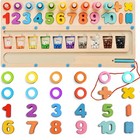 Montessori Magnetspiel Holz 3-in-1 Labyrinth Lernspiel Motorikspielzeug Kinder