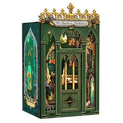Buchregal Kit Holz Miniatur Haus DIY Puzzle Dekor Geschenk für Erwachsene