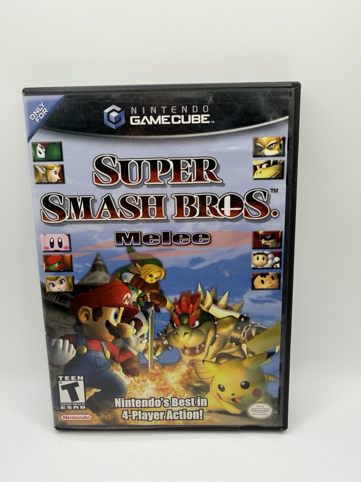 Super Smash Bros Melee Nintendo Gamecube Complete CIB Tested Black Label Good!!