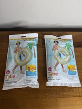 Two INTEX Wavy Dreams Tube 36 in Blue Yellow 59256EP