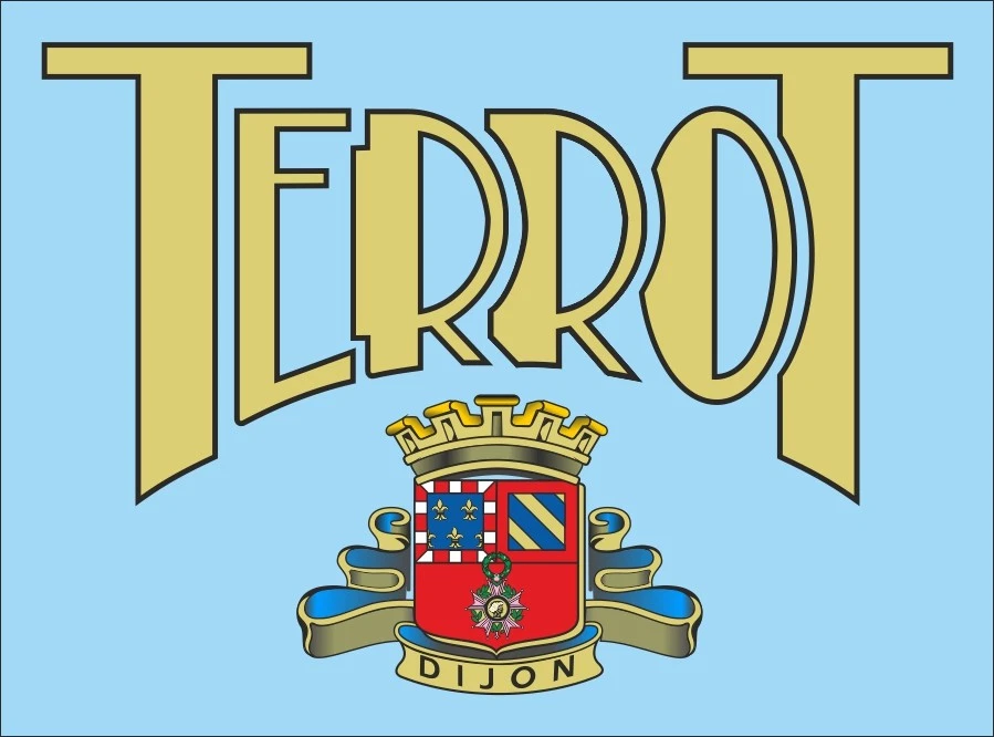 Logo TERROT 01 restaurer de vieilles motos Décalcomanies blanc 117x85mm - Photo 1/1