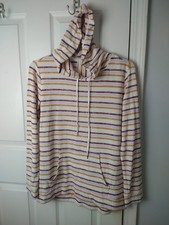 Unbranded Woman L Striped Pullover Casual Streetwear Hoodie