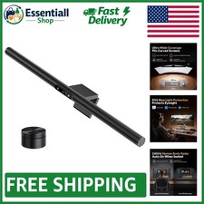 Curved Monitor-Compatible Light Bar - Wireless Remote Space-Saving Design