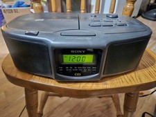 SONY Compact Disc CD Player AM FM Clock Radio Dual Alarms - ICF-CD800 Tested