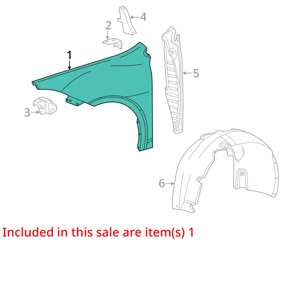 Dodge Dart 2013-2016 guardabarros de pasajero PA1B4 Foto 2 de 3