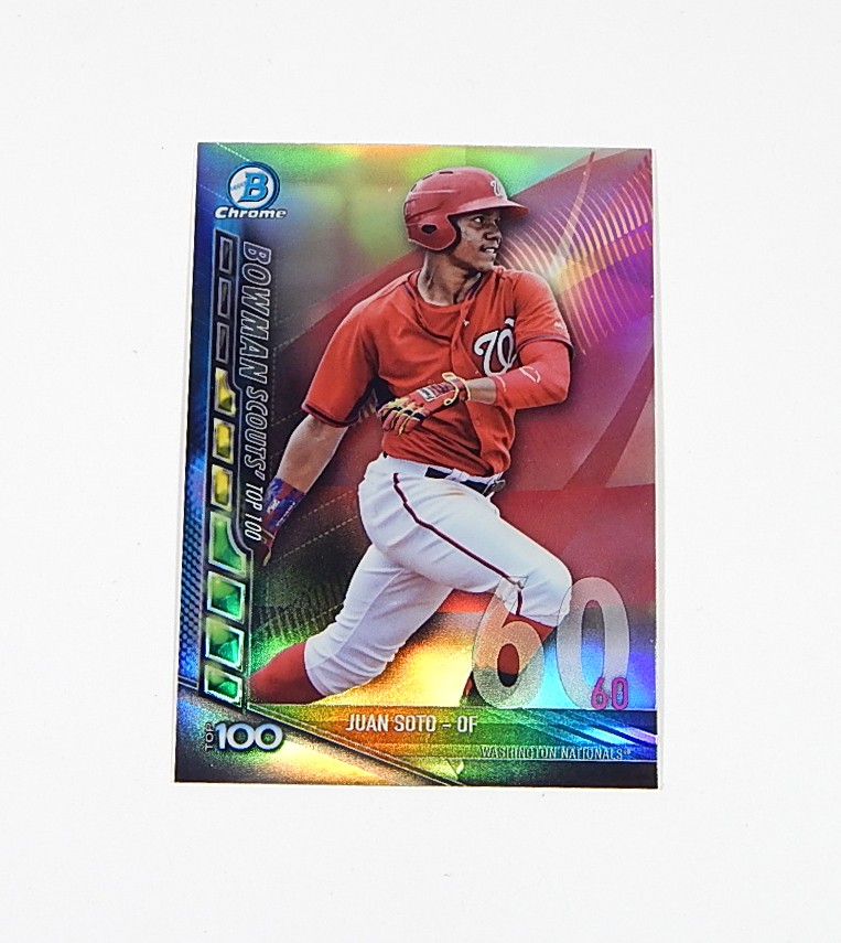 2017 Bowman Chrome Scouts Top 100 Refractor Juan Soto RC #BTP-60