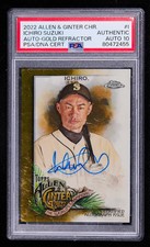 Ichiro Suzuki 2022 Topps Allen & Ginter Chrome Gold 04/50 PSA Auto 10 [yzf1