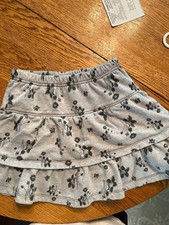 Hanna Andersson 150 Grey Floral Skirt Scooter Skort