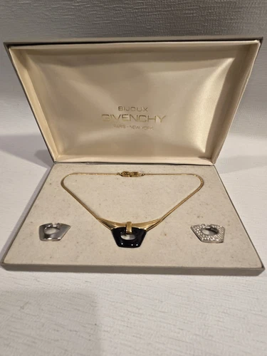 Givenchy Paris collana girocollo corto vintage 1977 3 intercambiabili firmata